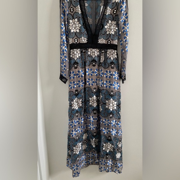 For Love & Lemons Juliet Maxi Dress Size M In Jade New With Tag - Picture 7 of 12